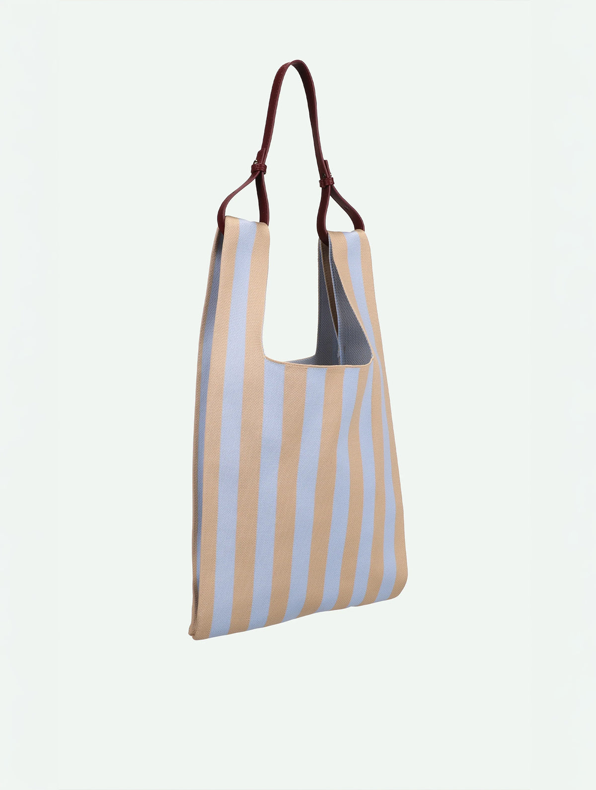 Market Bag - Knitted Stripes | Marzipan + Sky