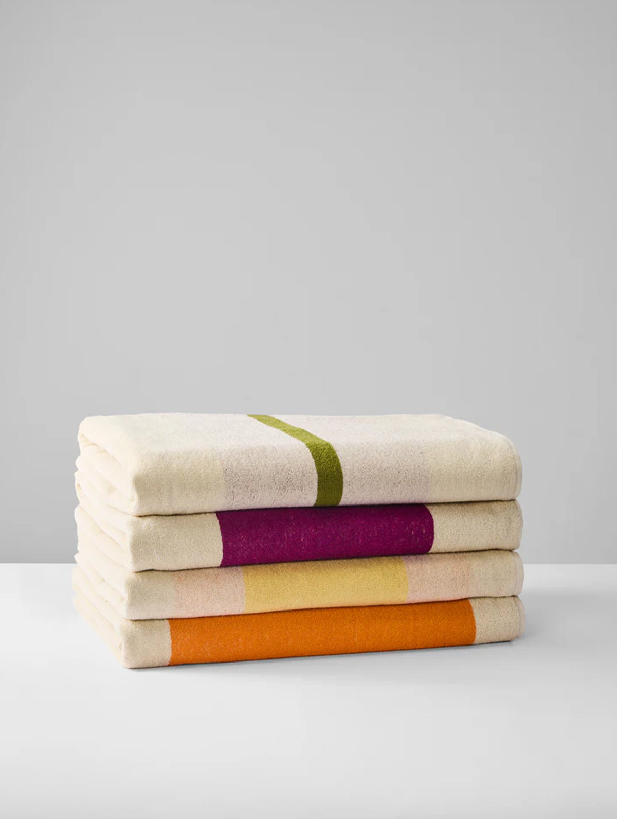 Sauna- und Strandtuch - 90x180 - Yellow Fuchsia Orange Olive