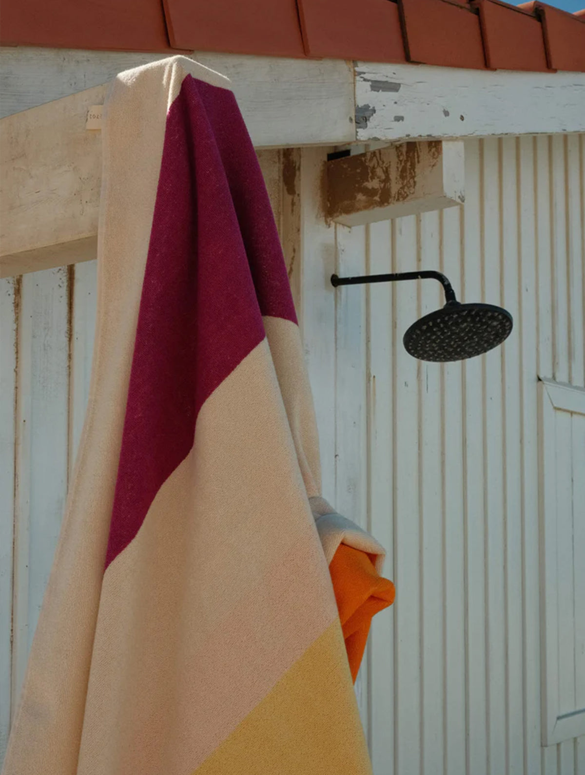 Sauna- und Strandtuch - 90x180 - Yellow Fuchsia Orange Olive