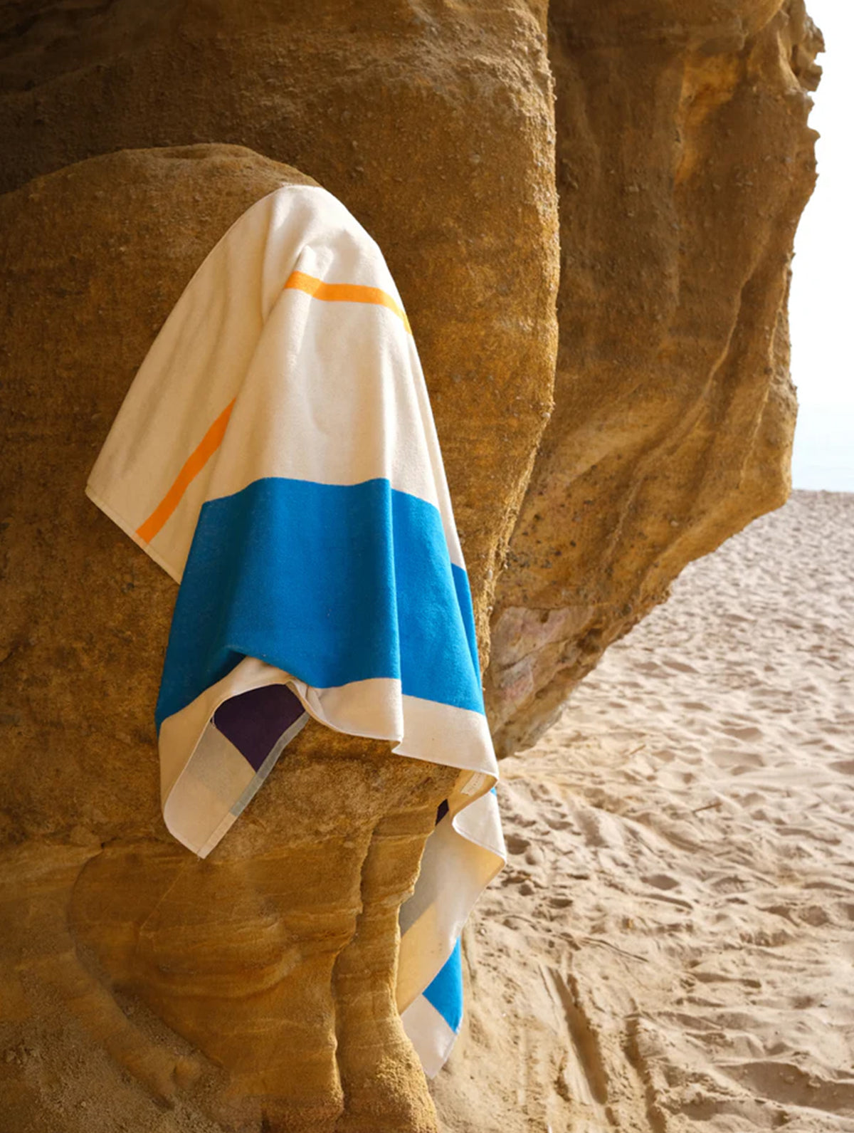 Sauna- und Strandtuch - 90x180 - Aqua Orange Purple Yellow