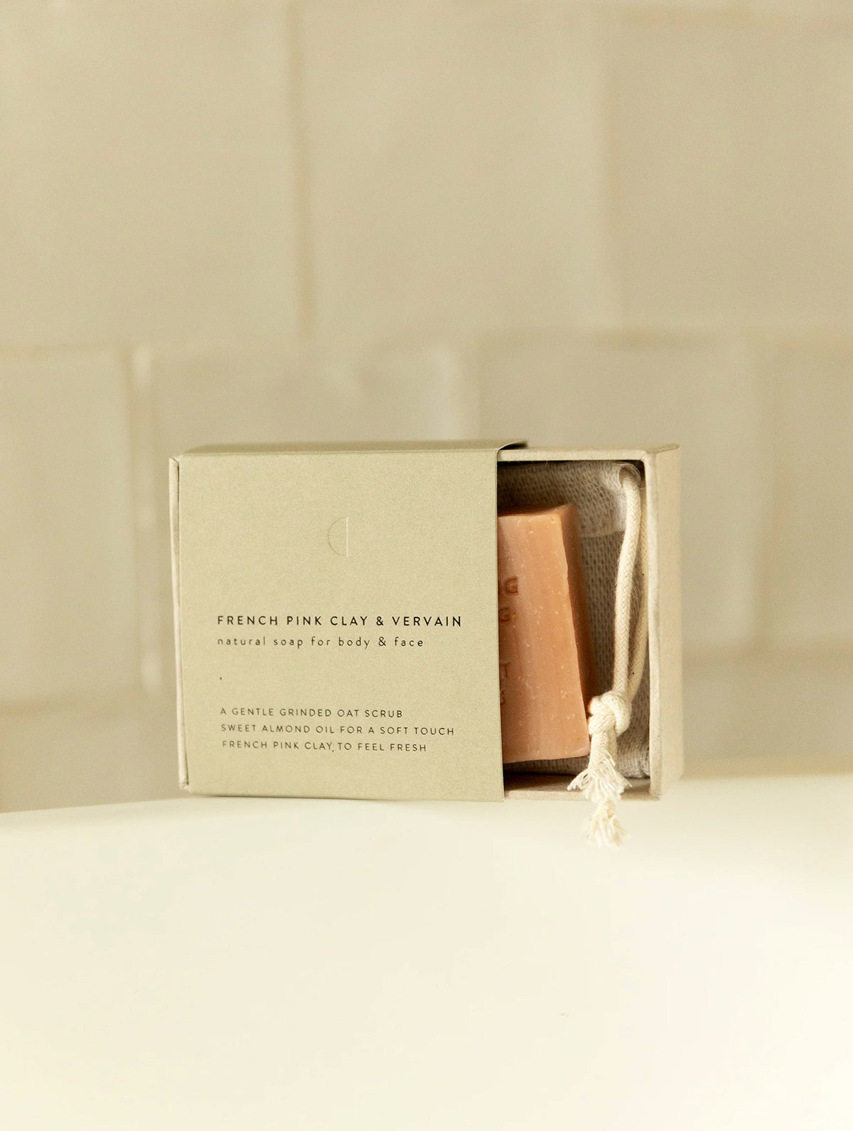 Natural Soap – Body & Face | French Pink Clay & Vervain