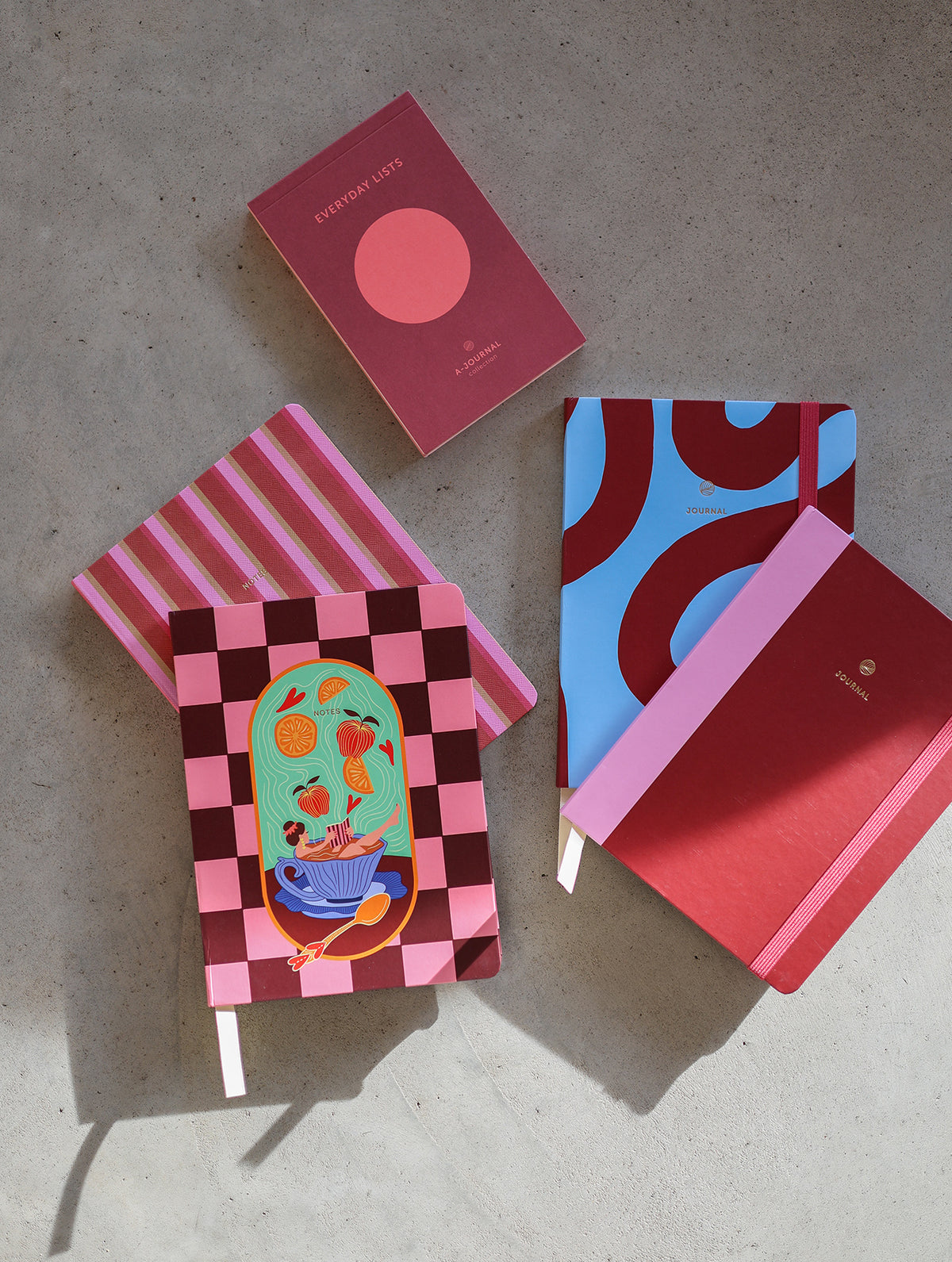 Notizbuch A5 - "Flow Cherry" - Liniert