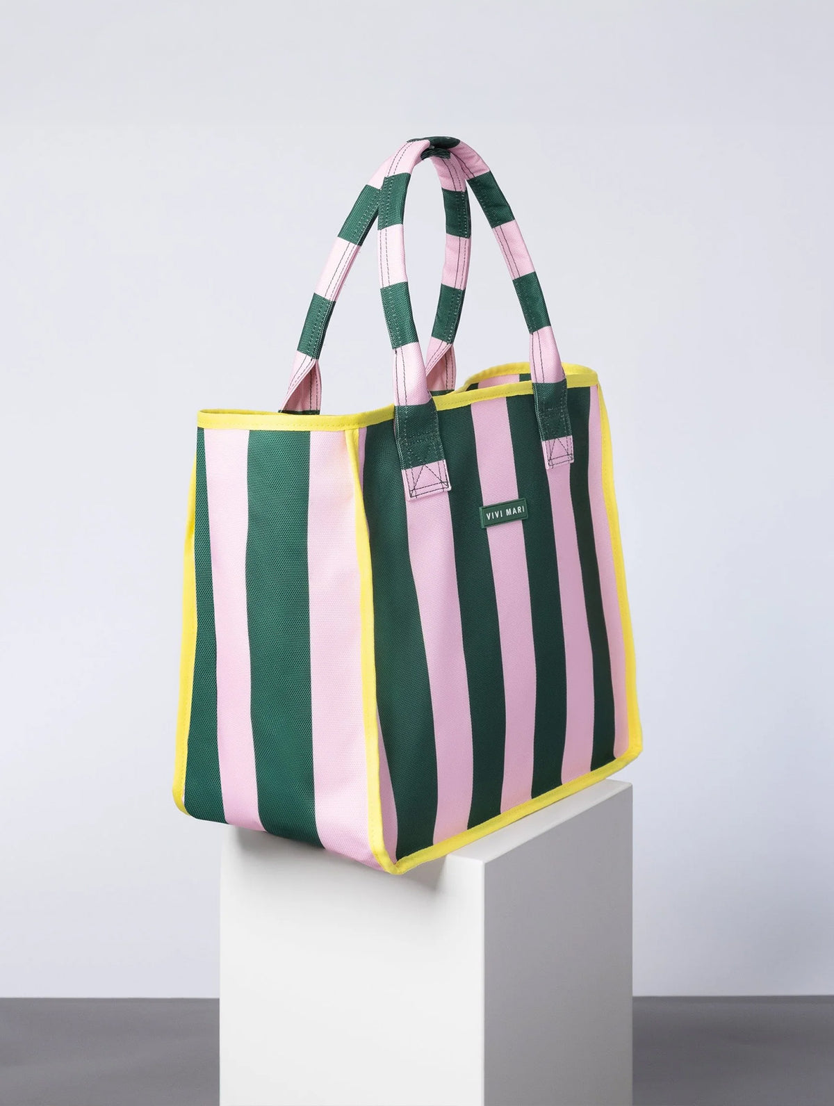 Carry All Bag - Bold Stripes Green/Rosé
