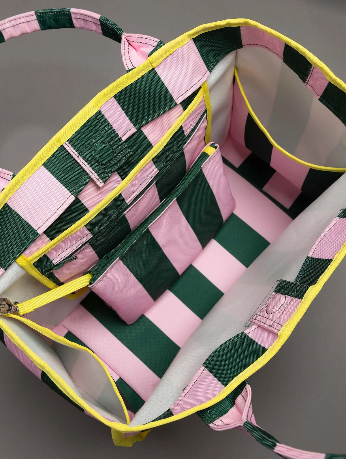 Carry All Bag - Bold Stripes Green/Rosé