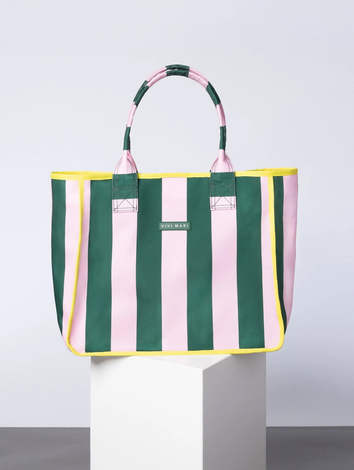 Carry All Bag - Bold Stripes Green/Rosé