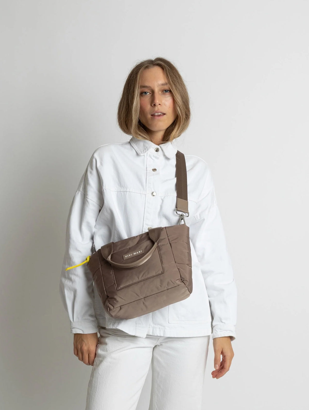 Padded Tote Bag Small - Dark Mushroom